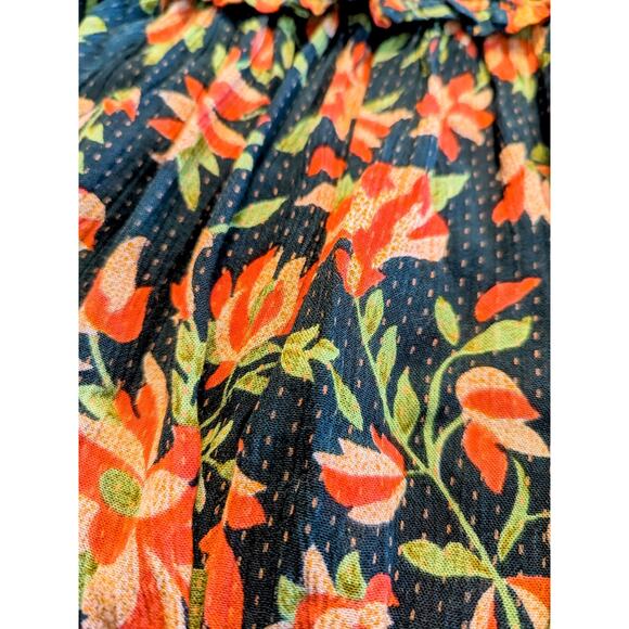 FREE PEOPLE Green Suki Floral Garden Combo Off the Shoulder Top Medium NEW - Picture 6 of 16